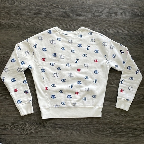 SzS Champion Reverse Weave all over “C” logo crew neck sweater VGUC - Picture 6 of 11